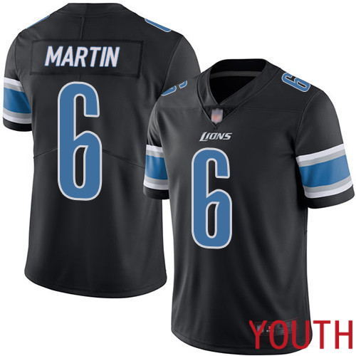 Detroit Lions Limited Black Youth Sam Martin Jersey NFL Football 6 Rush Vapor Untouchable